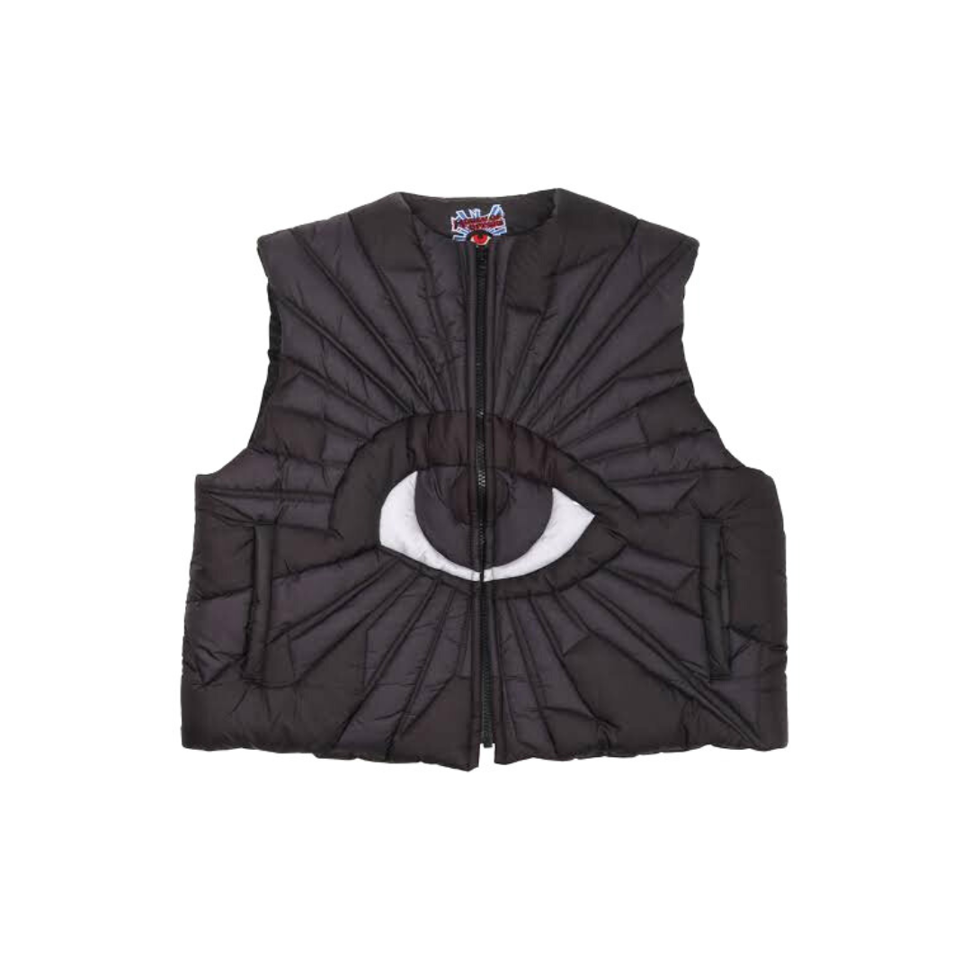 House Of Error Seeing Puffer jacket - BLACK