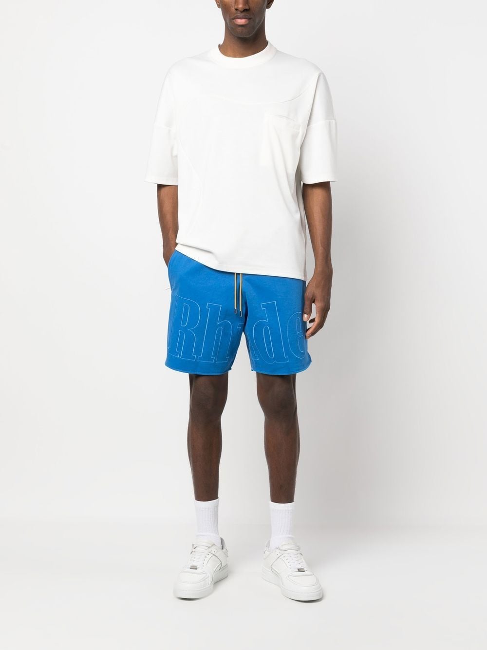 Rhude Embroidered Twill Logo Shorts