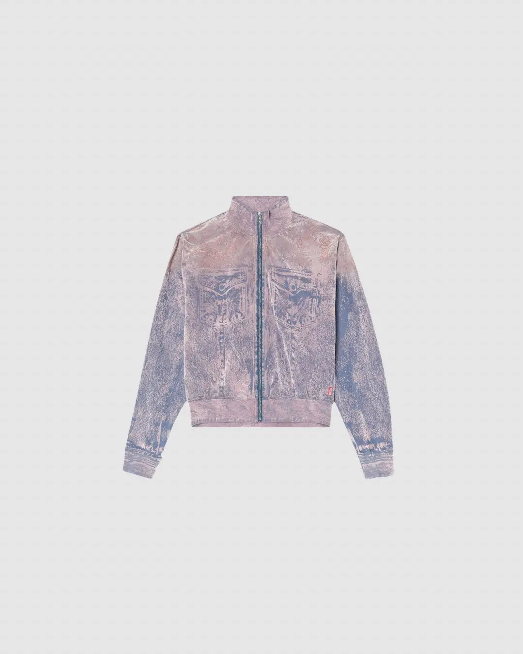 Diesel Trompe l'oeil flocked zip-up sweatshirt urbanluxeclo