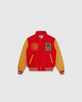 Billionaire Boys Club Mascot Felt and Leather Varsity Jacket Red urbanluxeclo