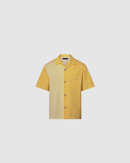 Louis Vuitton Monogram Striped Patchwork Short-Sleeved Shirt