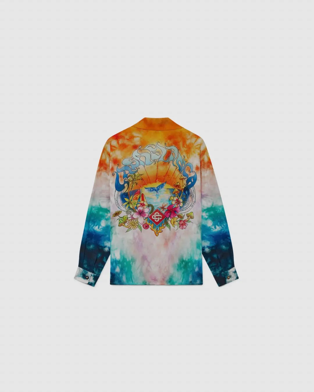 Casablanca Surf Trip Long Sleeve Silk Shirt urbanluxeclo
