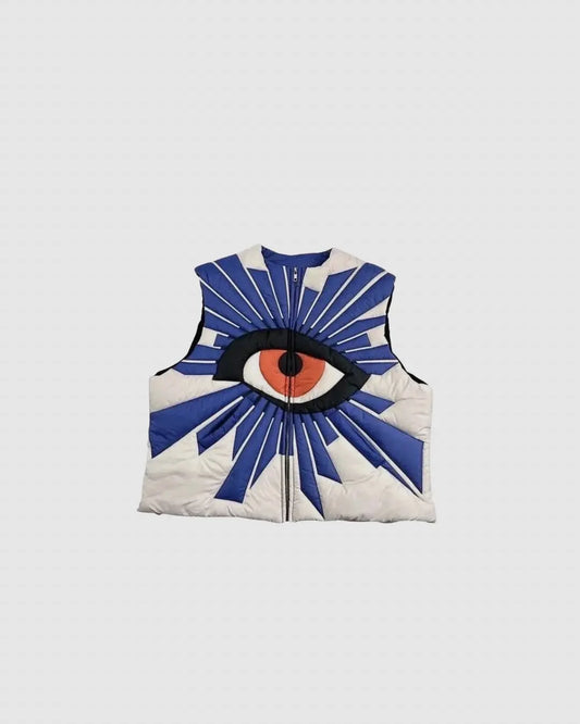 House Of Error Seeing Puffer jacket - WHITE urbanluxeclo