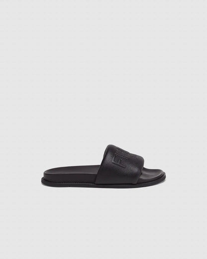 FENDI leather slides black urbanluxe