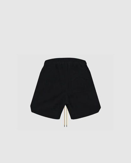 Rhude Embroidered Twill Logo Shorts black urbanluxe