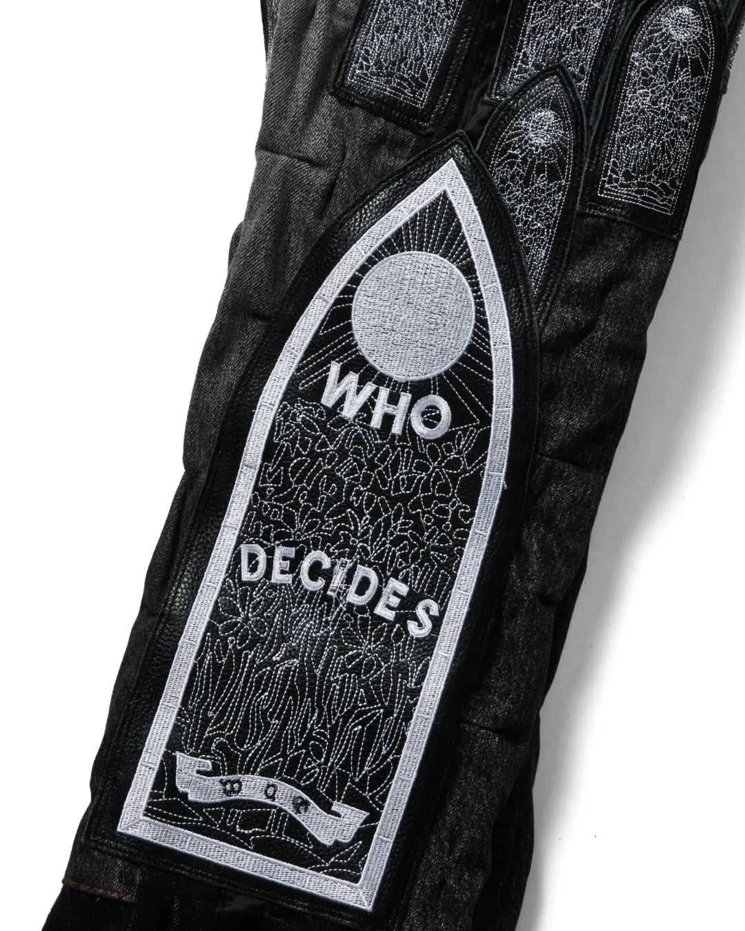 Who Decides War Patched Arc Pants In Black urbanluxeclo