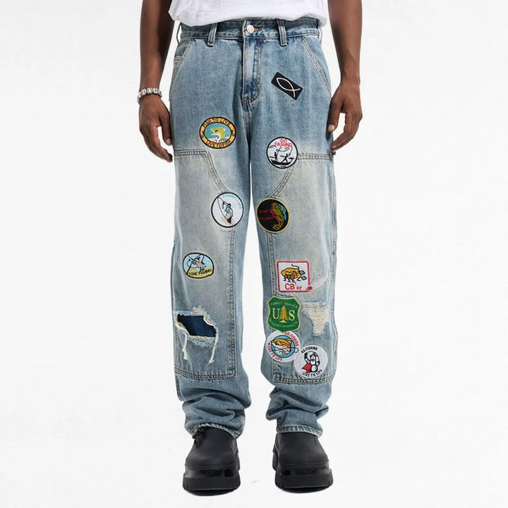 Graphic Patch Carpenter Denim jeans