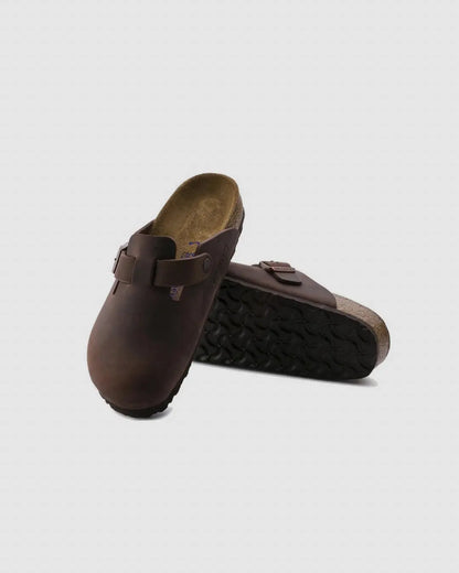 Birkenstock Boston Oiled Leather Clogs Brown urbanluxe