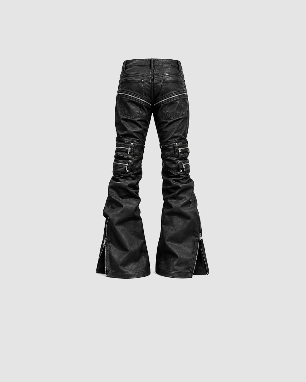 ÜL archive patchwork leather waxed pants